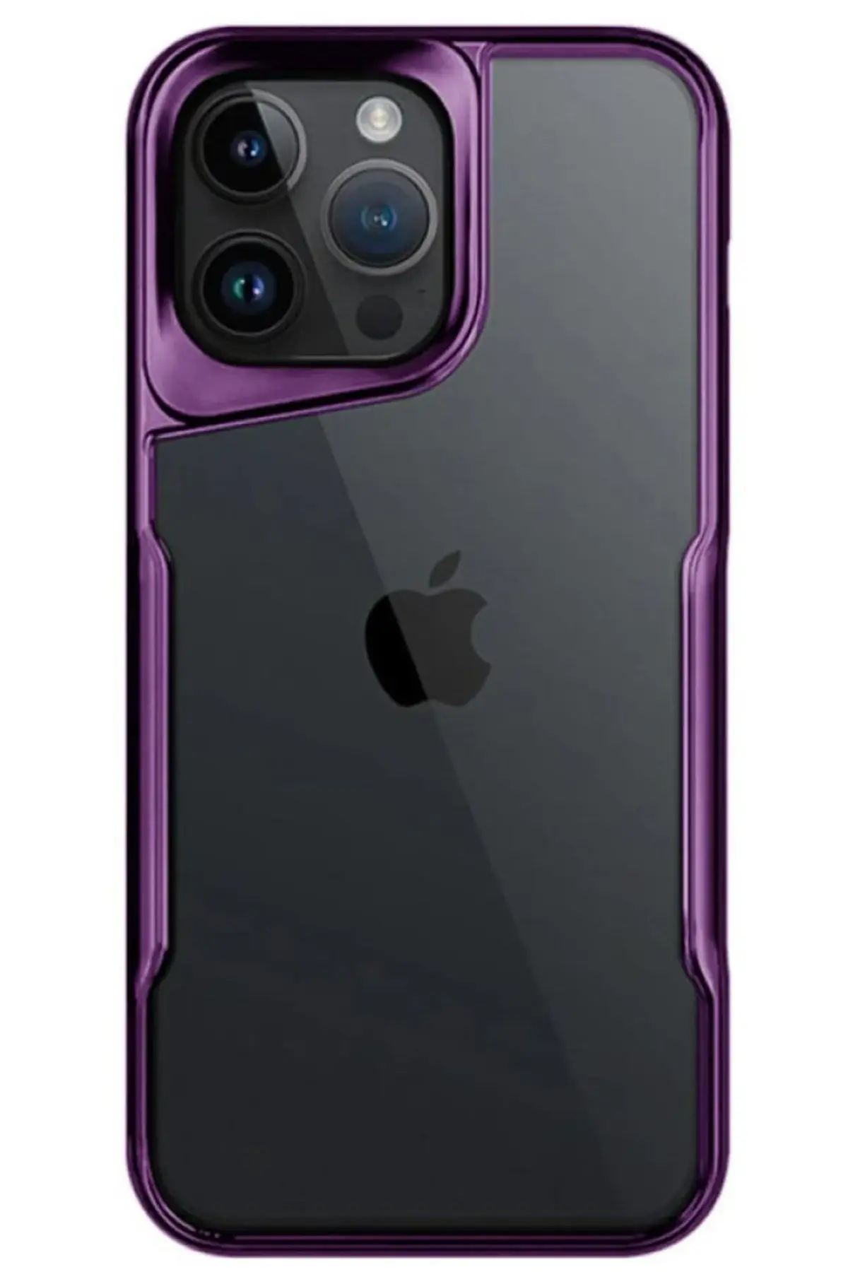 Newface iPhone 15 Pro Max Kılıf Boyi Silikon Kapak - Derin Mor