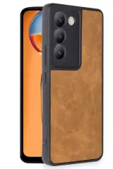 Newface Vivo V30 Lite 4G Kılıf Aras Deri Kapak - Taba