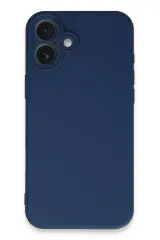Newface iPhone 16 Plus Kılıf Nano içi Kadife Silikon - Lacivert
