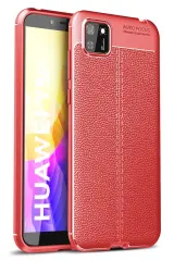 Newface Huawei Y5P Kılıf Auto Focus Kapak - Kırmızı