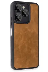 Newface General Mobile Era 50 Kılıf Aras Deri Kapak - Taba