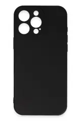 Newface iPhone 16 Pro Max Kılıf Nano içi Kadife Silikon - Siyah