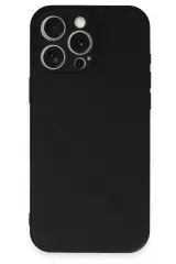 Newface iPhone 16 Pro Max Kılıf Nano içi Kadife Silikon - Siyah