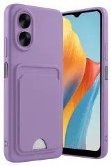 Newface Oppo A38 Kılıf Kelvin Kartvizitli Silikon - Lila