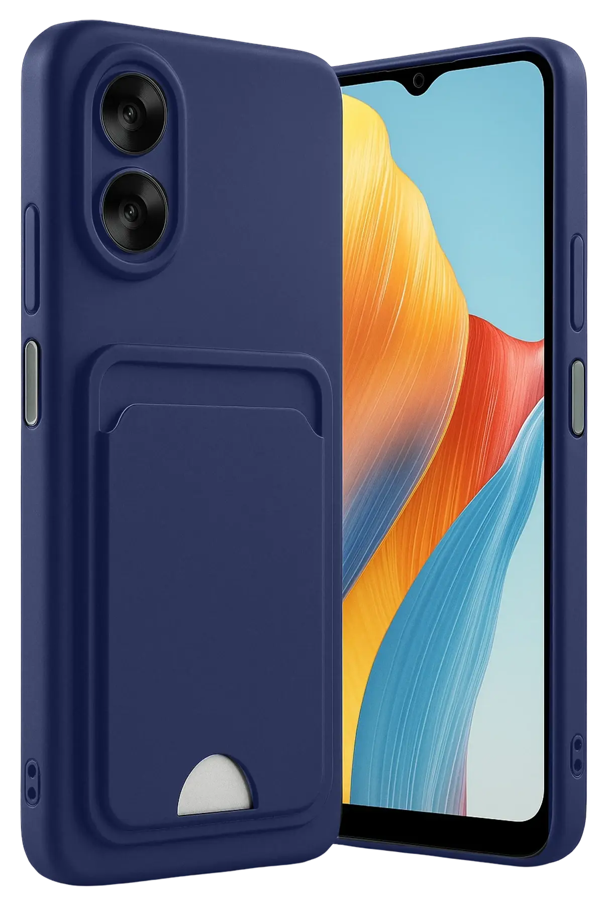 Newface Oppo A38 Kılıf Kelvin Kartvizitli Silikon - Lacivert