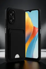 Newface Oppo A38 Kılıf Kelvin Kartvizitli Silikon - Koyu Yeşil