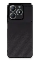 Newface Realme C61 Kılıf Auto Focus Karbon Kapak - Siyah