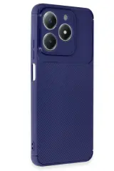 Newface Realme C61 Kılıf Auto Focus Karbon Kapak - Lacivert