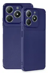 Newface Realme C61 Kılıf Auto Focus Karbon Kapak - Lacivert