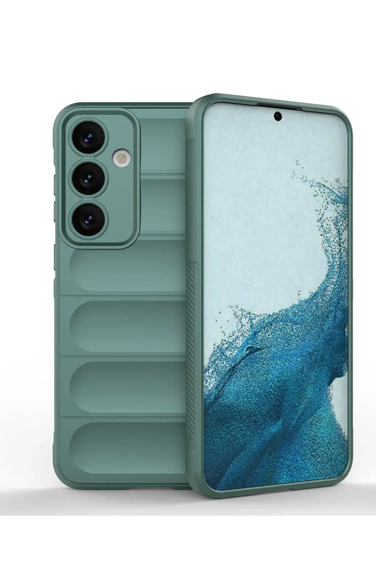 Newface Samsung Galaxy S24 Kılıf Optimum Silikon - Koyu Yeşil