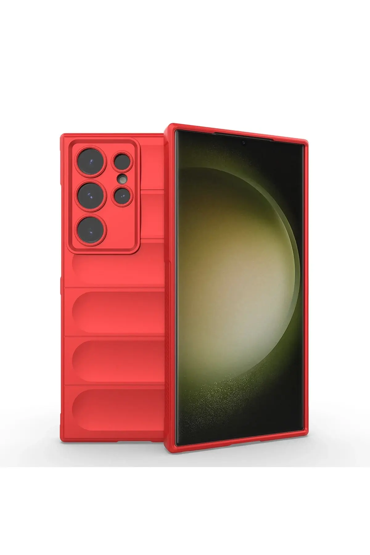 Newface Samsung Galaxy S24 Ultra Kılıf Optimum Silikon - Kırmızı