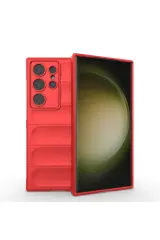 Newface Samsung Galaxy S24 Ultra Kılıf Optimum Silikon - Kırmızı