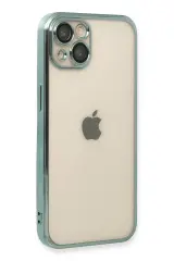 Newface iPhone 13 Kılıf Razer Lensli Silikon - Yeşil