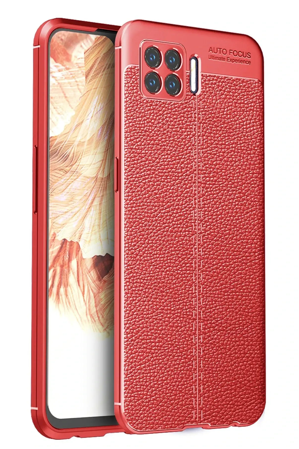 Newface Oppo A73 Kılıf Auto Focus Kapak - Kırmızı