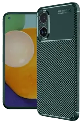 Newface Realme 12 Lite Kılıf Auto Focus Karbon Kapak - Koyu Yeşil