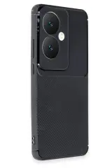 Newface Oppo Reno 11F Kılıf Auto Focus Karbon Kapak - Siyah