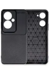 Newface Oppo Reno 11F Kılıf Auto Focus Karbon Kapak - Siyah