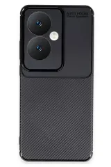 Newface Oppo Reno 11F Kılıf Auto Focus Karbon Kapak - Siyah