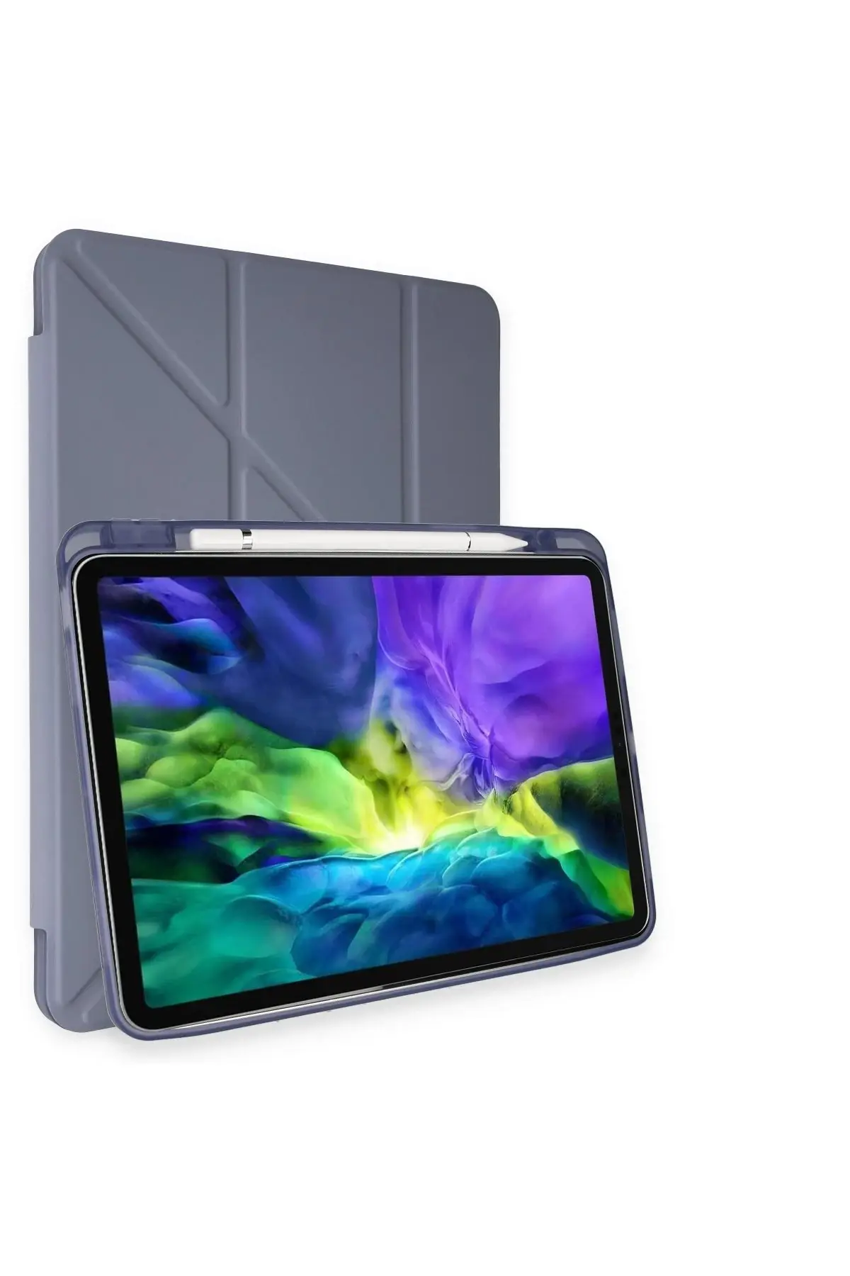 Newface iPad Pro 11 (2024) Kılıf Kalemlikli Mars Tablet Kılıfı - Lavender