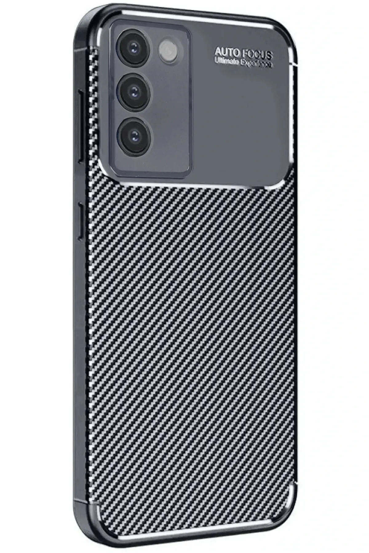 Newface Vivo V30 Lite 4G Kılıf Auto Focus Karbon Kapak - Siyah