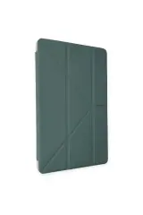 Newface iPad Pro 11 (2024) Kılıf Kalemlikli Mars Tablet Kılıfı - Koyu Yeşil