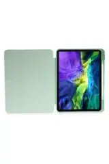 Newface iPad Pro 11 (2024) Kılıf Kalemlikli Mars Tablet Kılıfı - Açık Yeşil