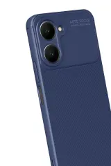 Newface Vivo Y18 Kılıf Auto Focus Karbon Kapak - Lacivert