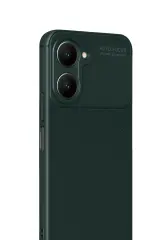 Newface Vivo Y18 Kılıf Auto Focus Karbon Kapak - Koyu Yeşil