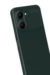 Newface Vivo Y18 Kılıf Auto Focus Karbon Kapak - Koyu Yeşil