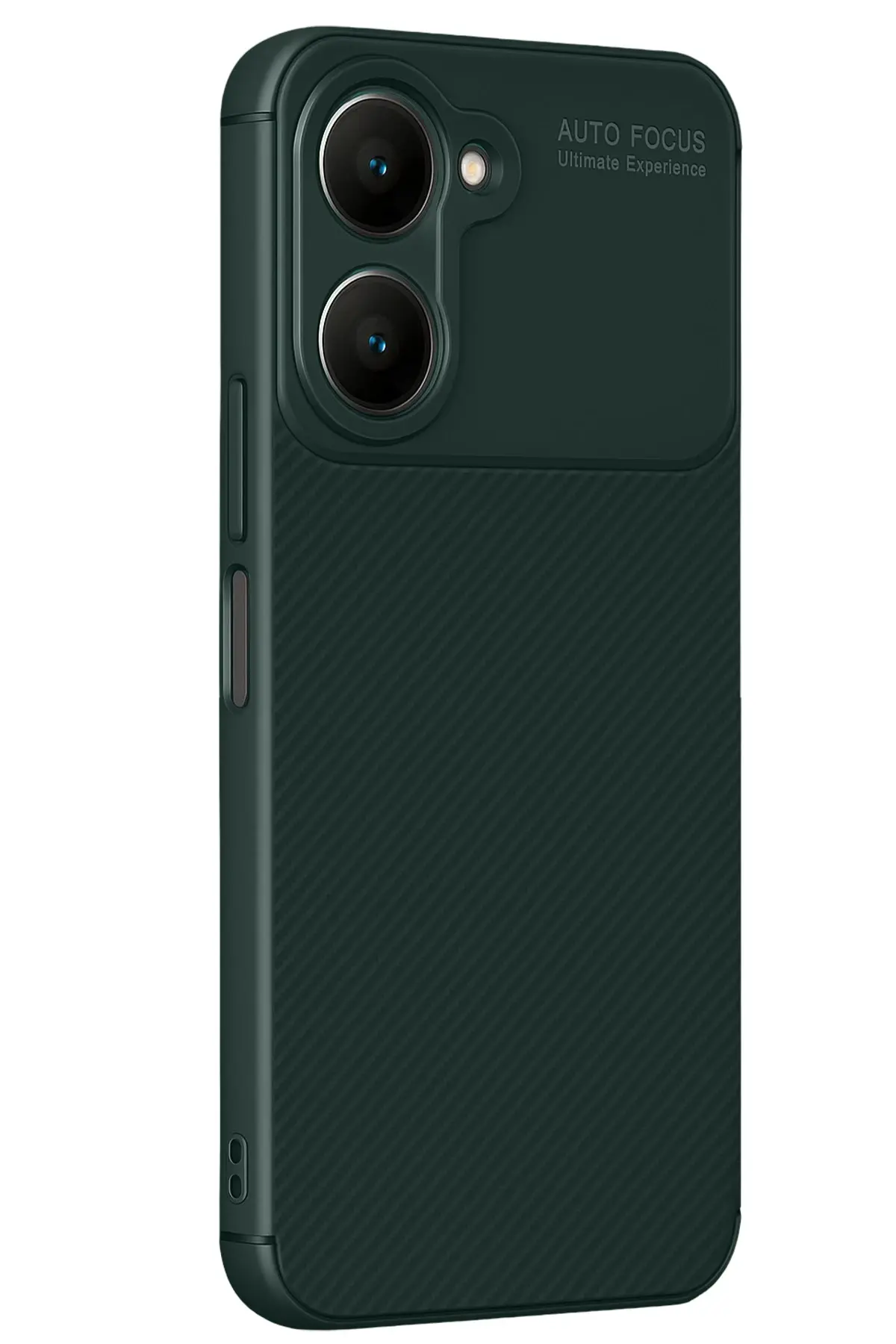 Newface Vivo Y18 Kılıf Auto Focus Karbon Kapak - Koyu Yeşil