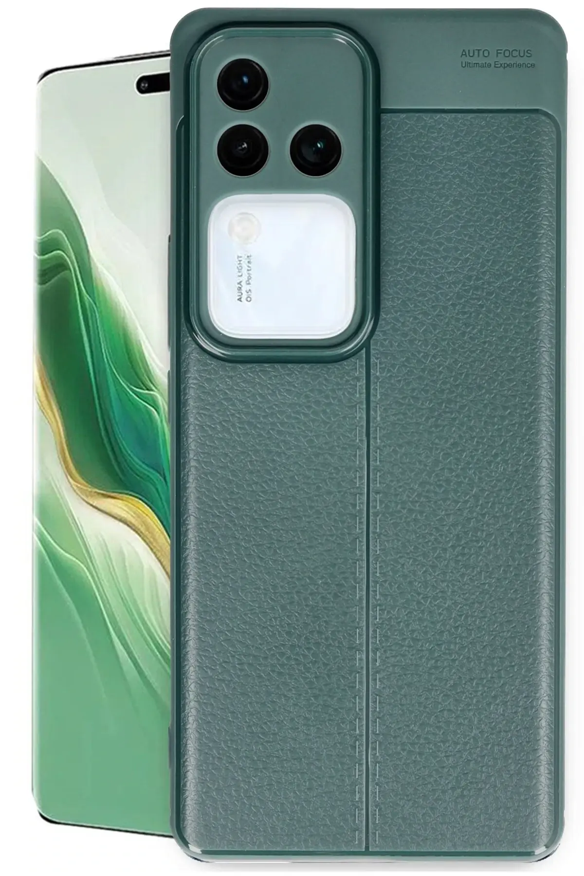 Newface Vivo V30 5G Kılıf Auto Focus Kapak - Koyu Yeşil