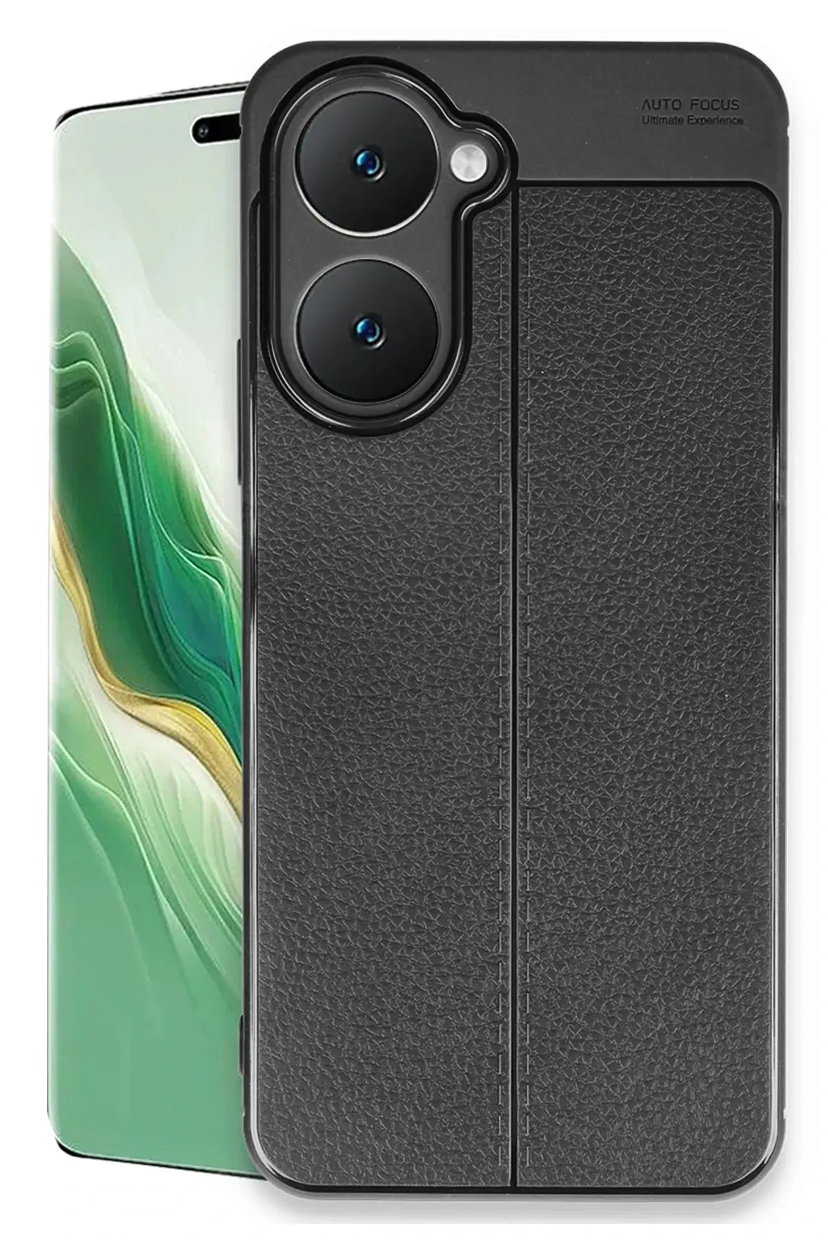 Newface Vivo Y18 Kılıf Auto Focus Kapak - Siyah