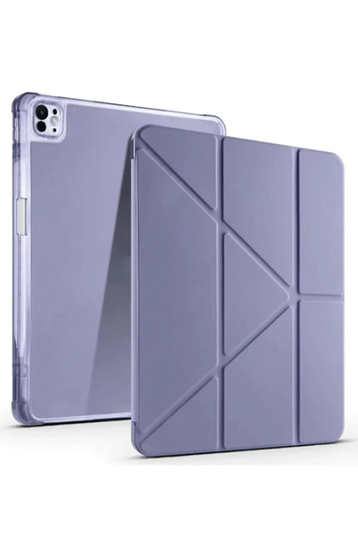Newface iPad Pro 13 (2024) Kılıf Kalemlikli Mars Tablet Kılıfı - Lavender