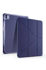Newface iPad Pro 13 (2024) Kılıf Kalemlikli Mars Tablet Kılıfı - Lacivert