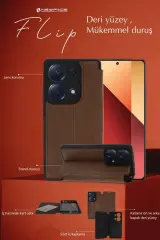 Newface Samsung Galaxy A35 5G Kılıf Flip Cover - Siyah