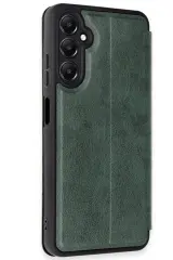 Newface Samsung Galaxy A35 5G Kılıf Flip Cover - Koyu Yeşil