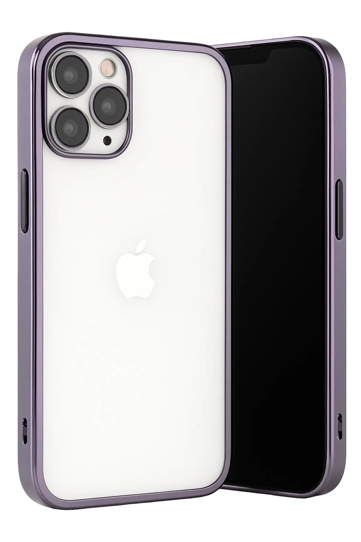 Newface iPhone 13 Pro Max Kılıf Razer Lensli Silikon - Mor