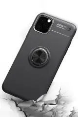 Newface iPhone 11 Pro Kılıf Range Yüzüklü Silikon - Kırmızı