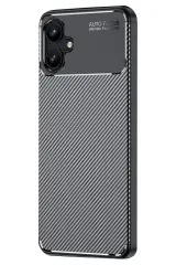 Newface Samsung Galaxy A06 Kılıf Auto Focus Karbon Kapak - Siyah