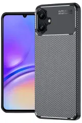 Newface Samsung Galaxy A06 Kılıf Auto Focus Karbon Kapak - Siyah