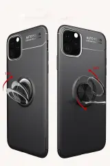 Newface iPhone 11 Pro Kılıf Range Yüzüklü Silikon - Mavi