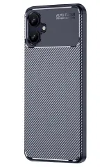 Newface Samsung Galaxy A06 Kılıf Auto Focus Karbon Kapak - Lacivert