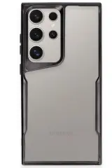 Newface Samsung Galaxy S23 Ultra Kılıf Boyi Silikon Kapak - Siyah