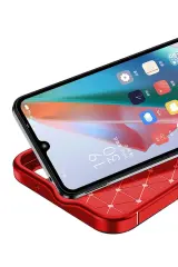 Newface Samsung Galaxy A06 Kılıf Auto Focus Karbon Kapak - Kırmızı