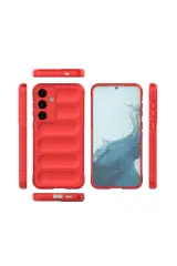 Newface Samsung Galaxy S24 FE Kılıf Optimum Silikon - Kırmızı