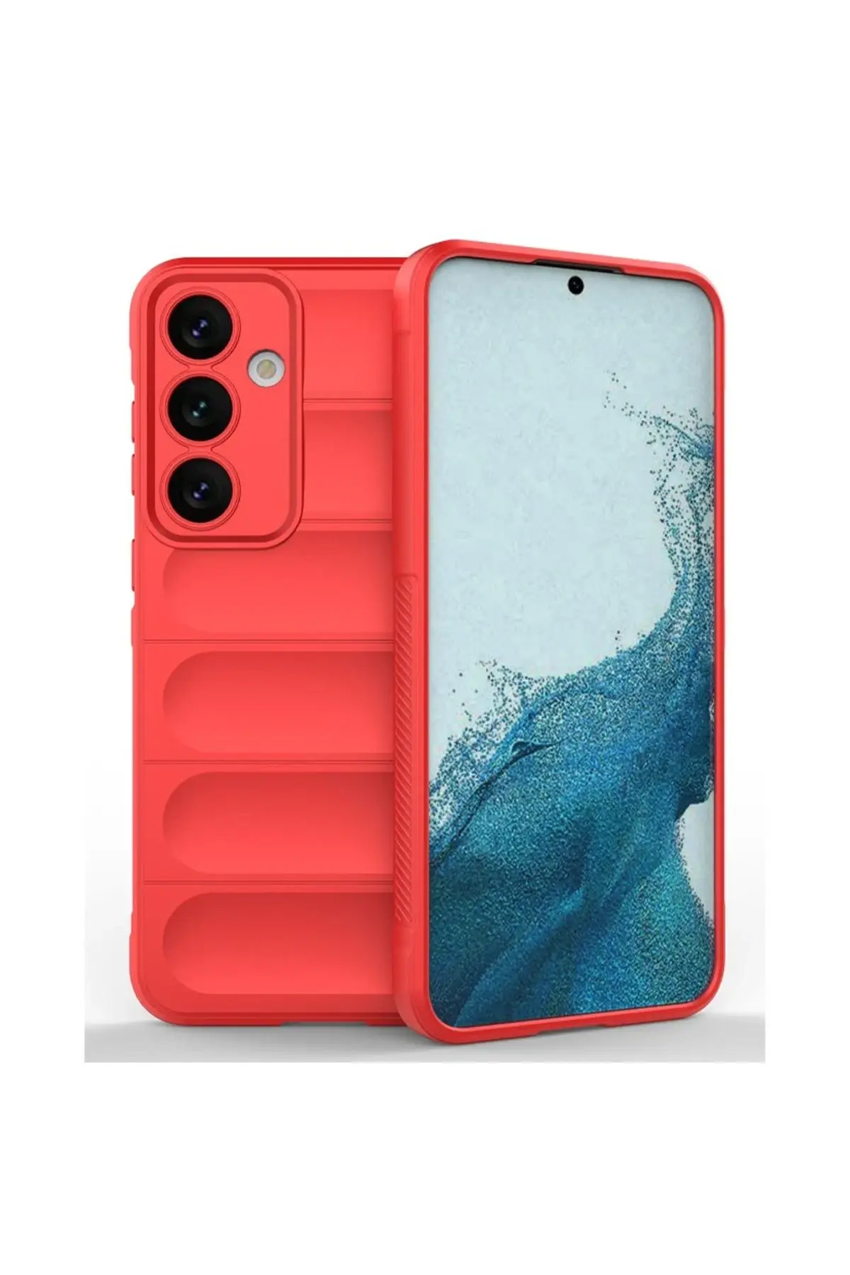 Newface Samsung Galaxy S24 FE Kılıf Optimum Silikon - Kırmızı