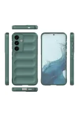 Newface Samsung Galaxy S24 FE Kılıf Optimum Silikon - Koyu Yeşil