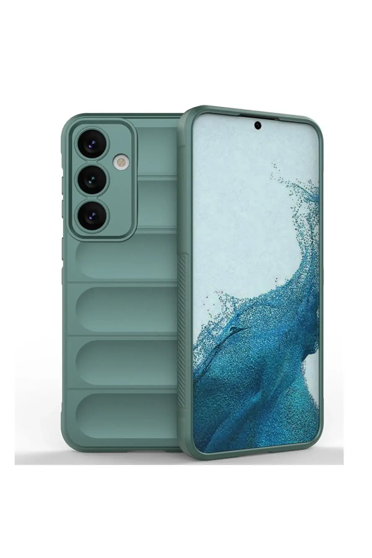 Newface Samsung Galaxy S24 FE Kılıf Optimum Silikon - Koyu Yeşil