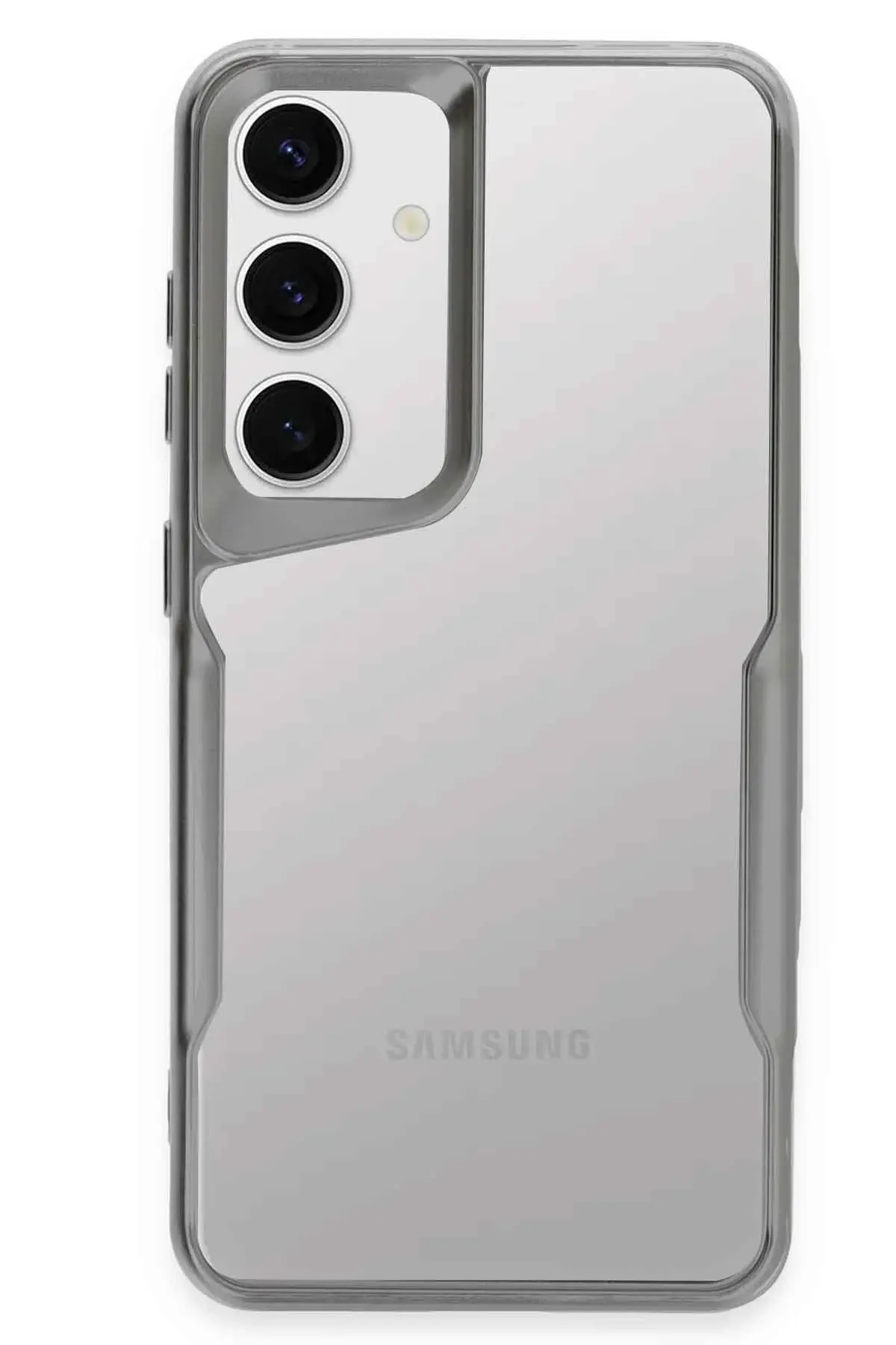 Newface Samsung Galaxy S24 Kılıf Boyi Silikon Kapak - Gümüş