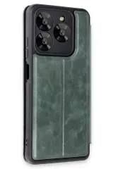 Newface General Mobile Era 50 Kılıf Flip Cover - Koyu Yeşil